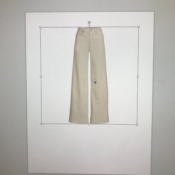 Boston Proper Cream/Ivory Mid-rise bootcut/flare jeans - Picture 7 of 7